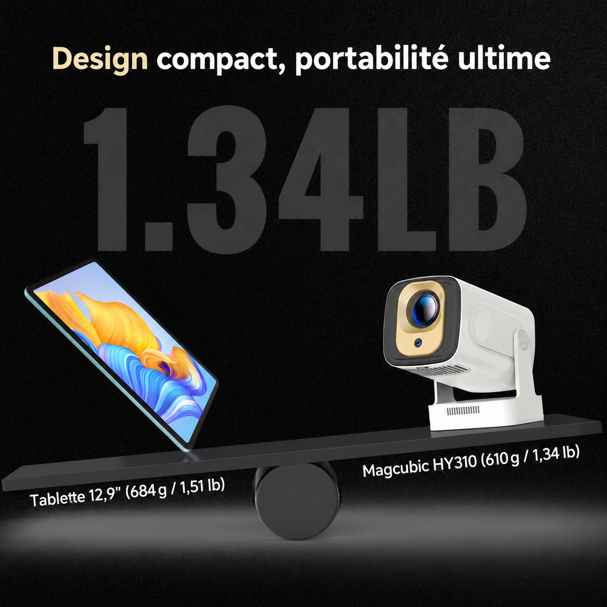 Vidéoprojecteur 4K Full HD Auto Focus, Dolby Audio