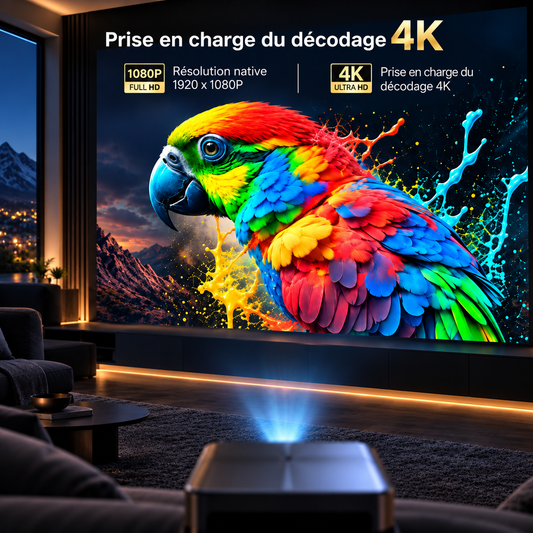 Vidéoprojecteur Full HD 1080p – Wi-Fi, Bluetooth & Android